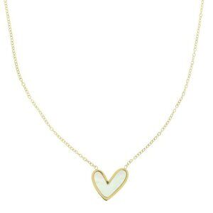 Pearlescent Heart Pendant Necklace